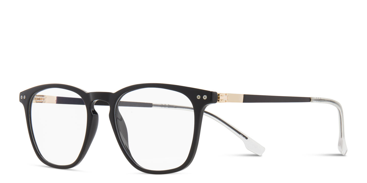 Sojo Unisex Square Eyeglasses in Black – Product Photo 1