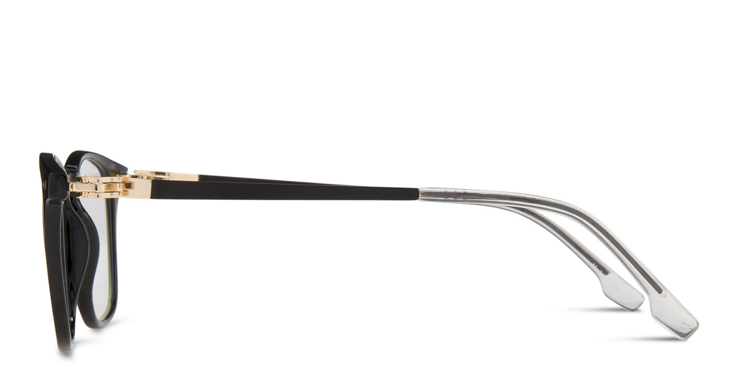 Sojo Unisex Square Eyeglasses in Black – Product Photo 2