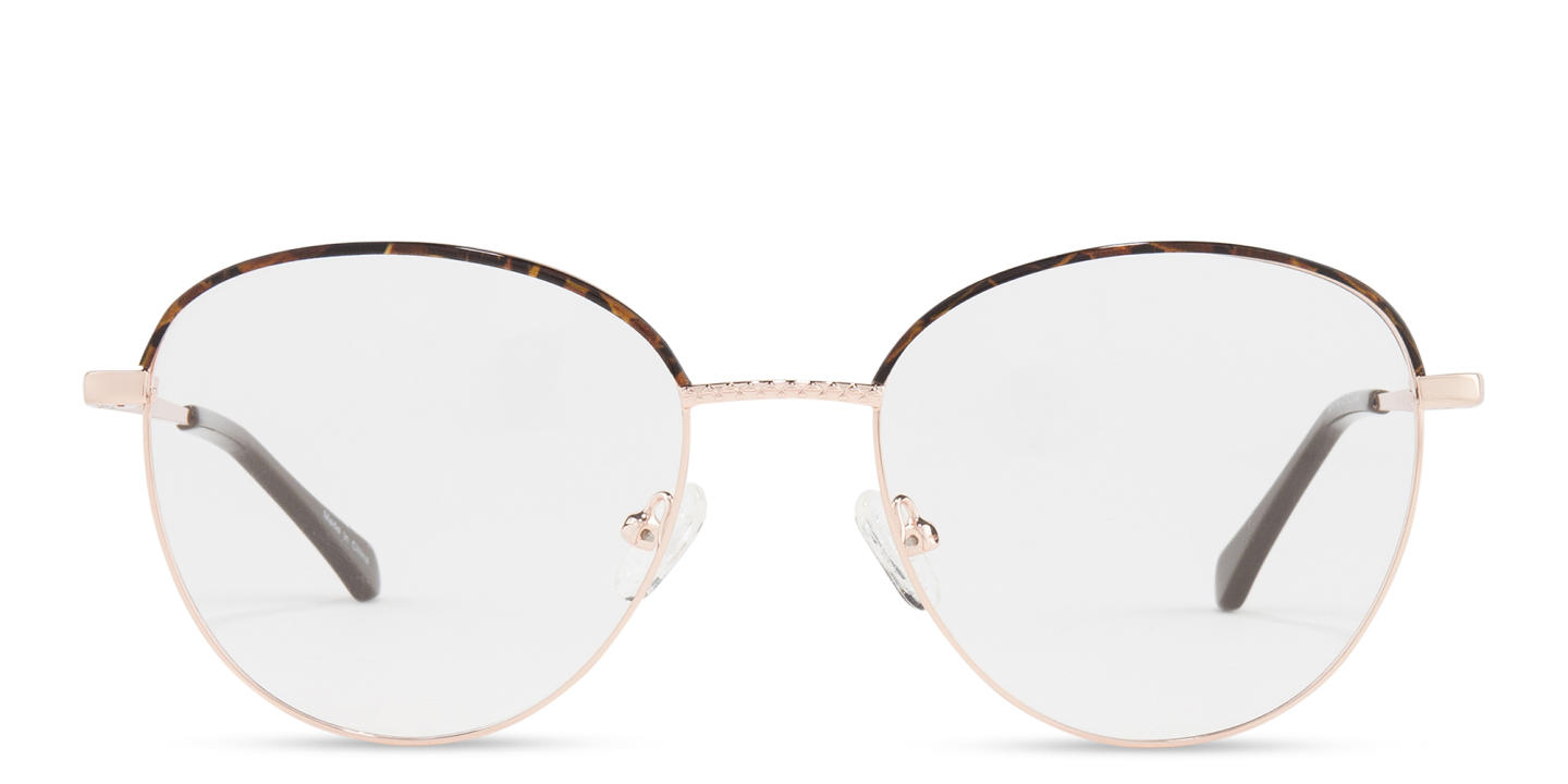 Shop Sojo Round Eyeglasses in Rose Gold online.