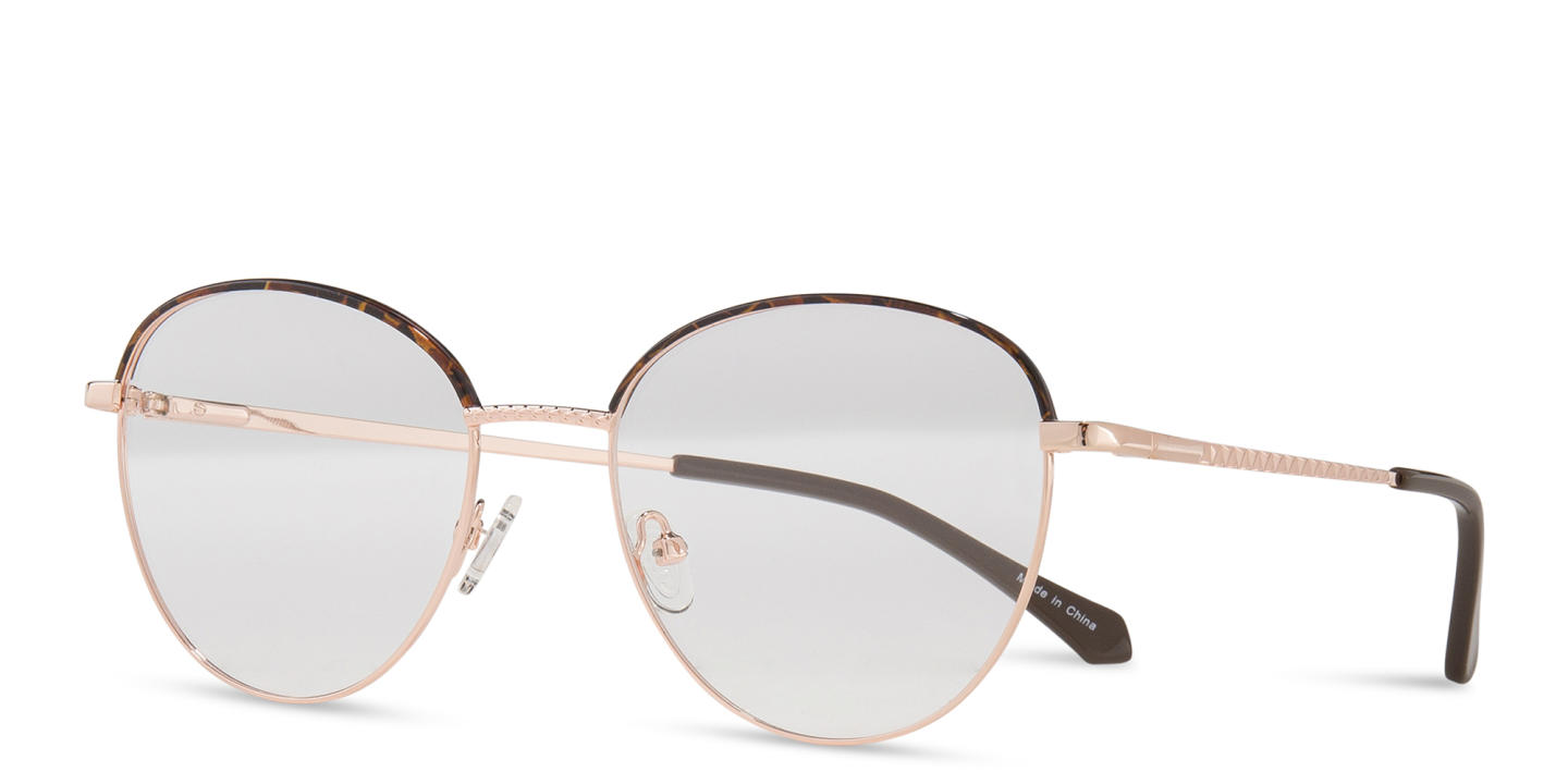 Shop Sojo Round Eyeglasses in Rose Gold online.