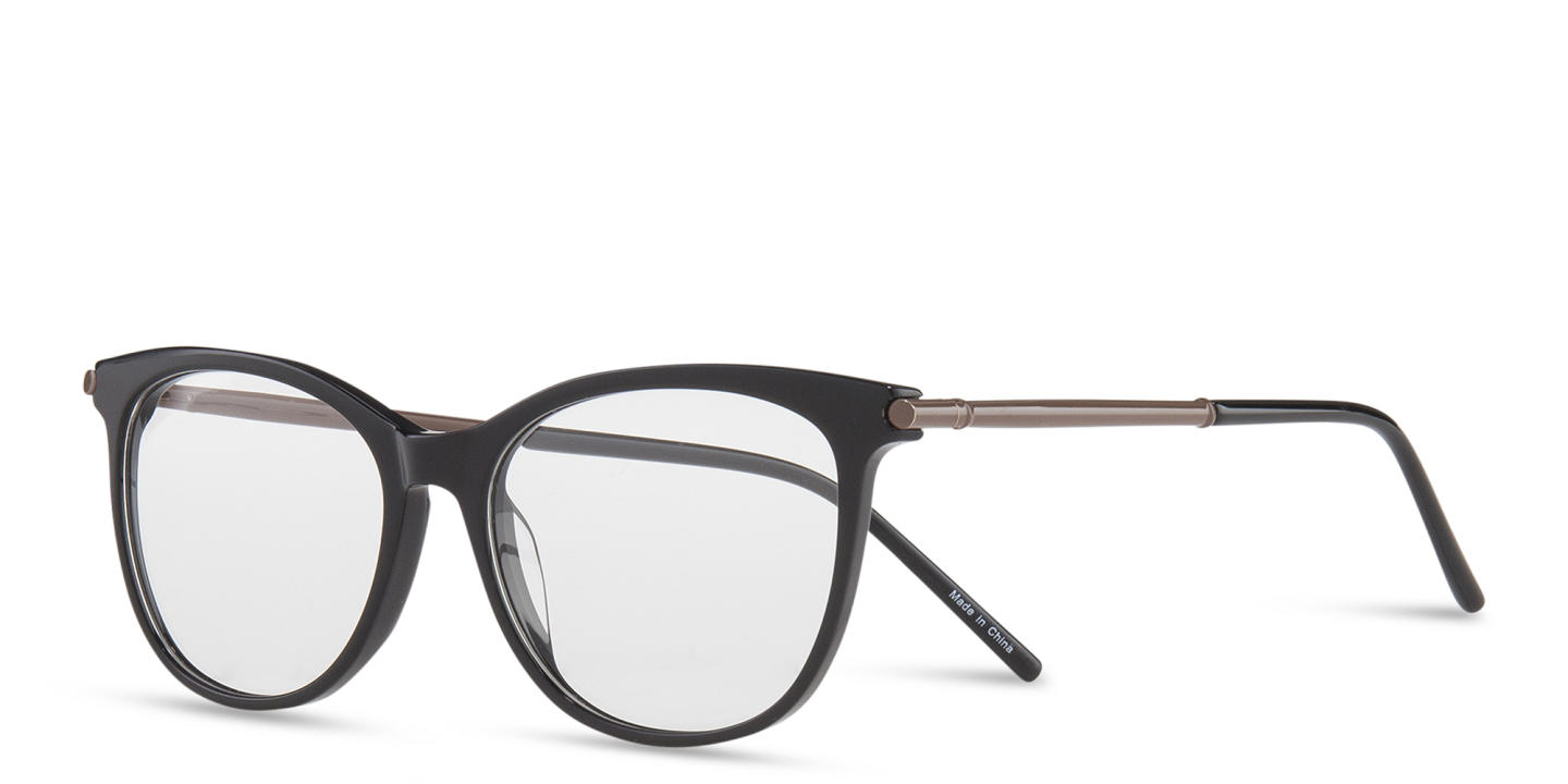 Sojo Round Eyeglasses in Black – Product Photo 1