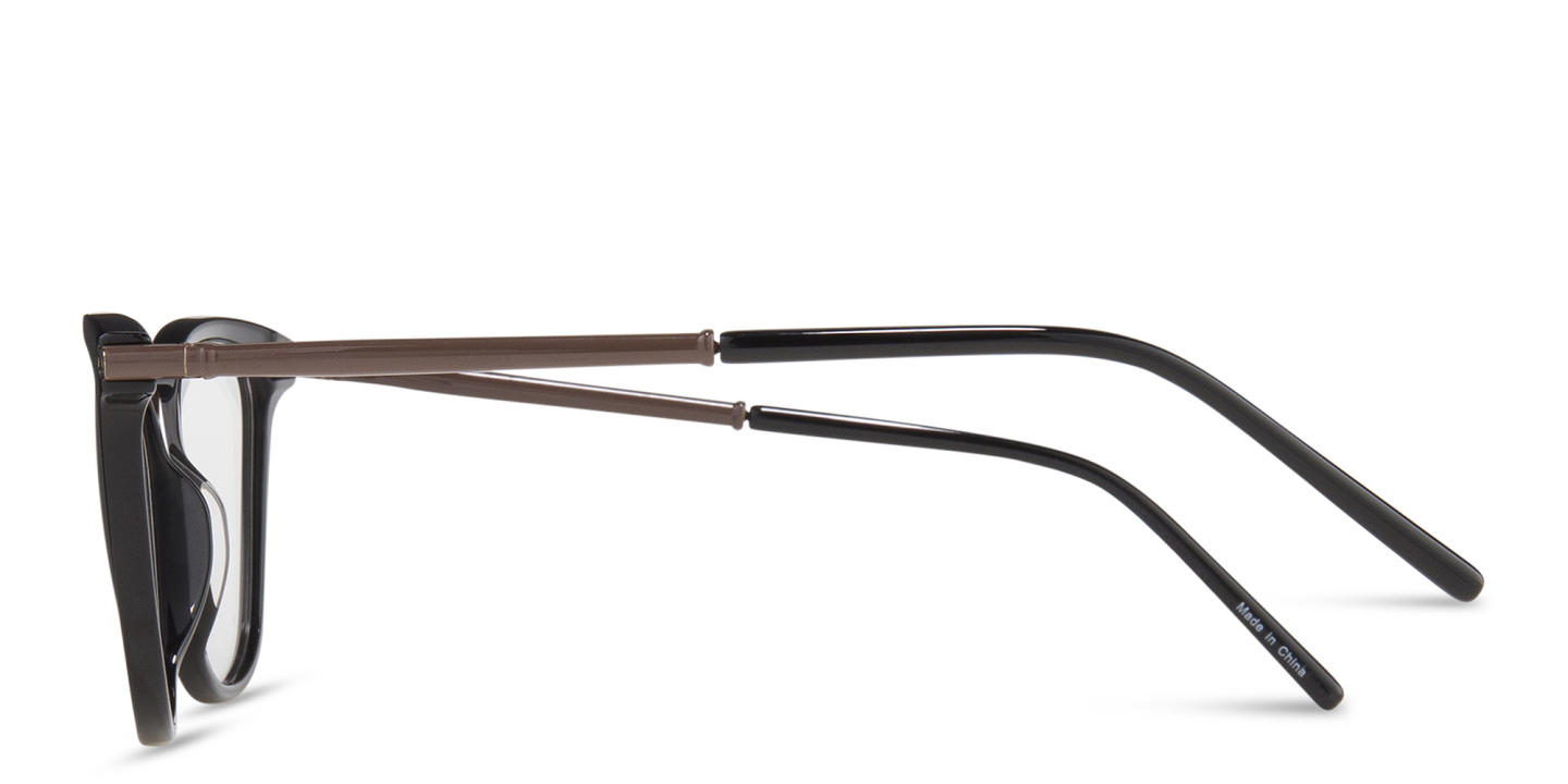 Sojo Round Eyeglasses in Black – Product Photo 2