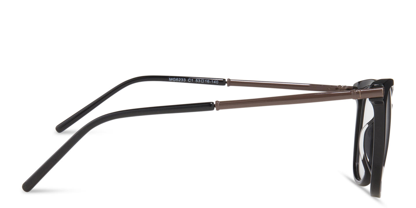 Sojo Round Eyeglasses in Black – Product Photo 3