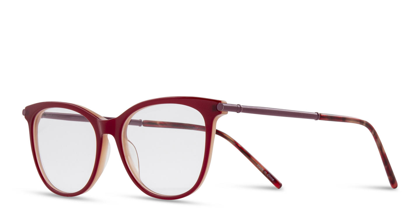 Sojo Round Eyeglasses in Red – Product Photo 1