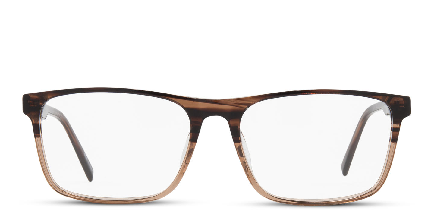 Shop Sojo Wide Square Eyeglasses in Brown online.
