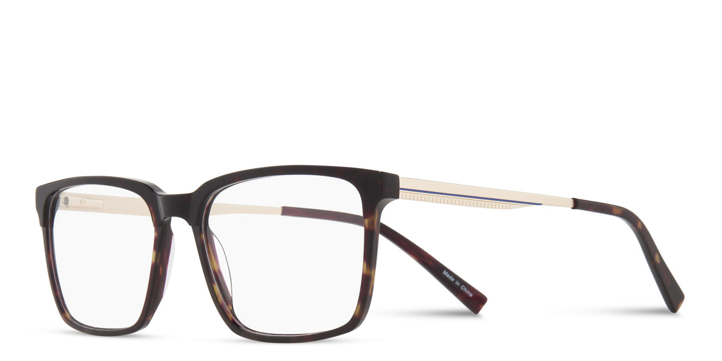 Sojo Wide Square Eyeglasses in Tortoise – Product Photo 1