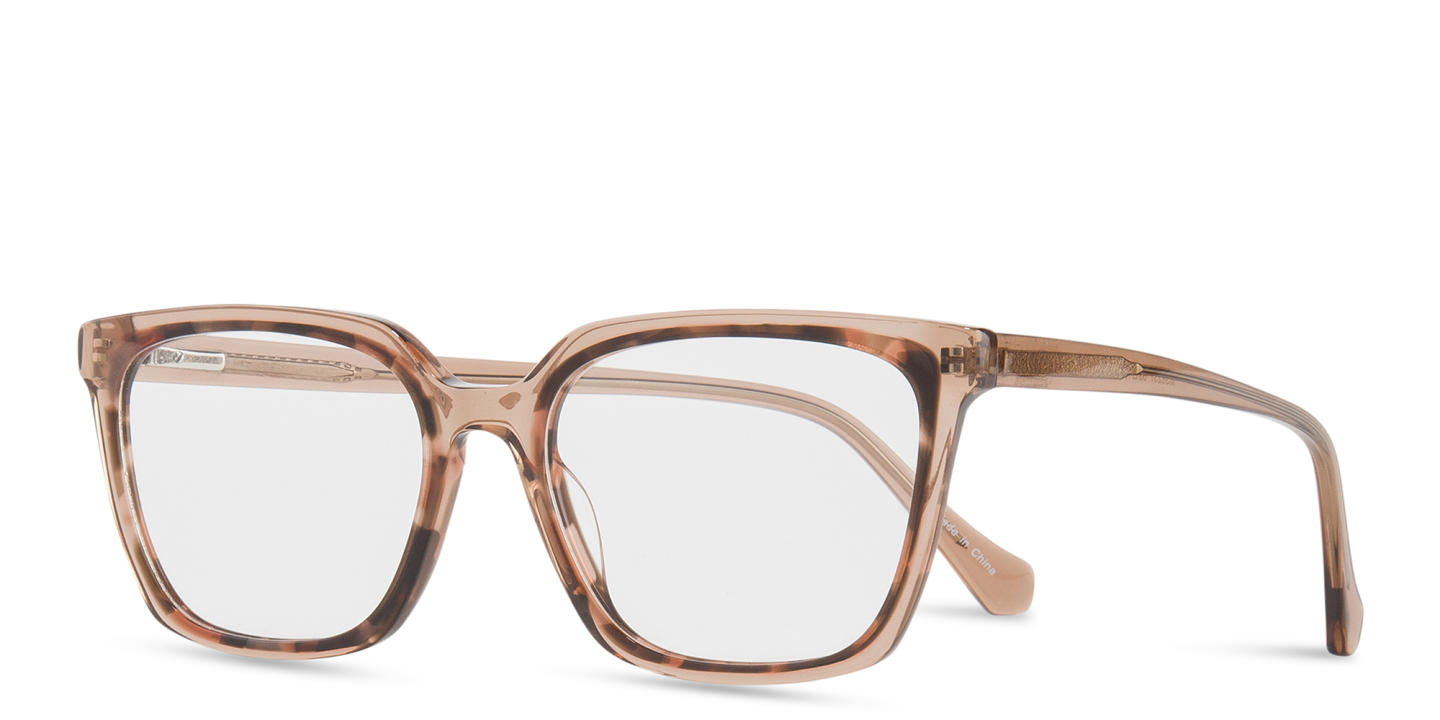 Sojo Square Eyeglasses in Transparent Brown – Product Photo 1