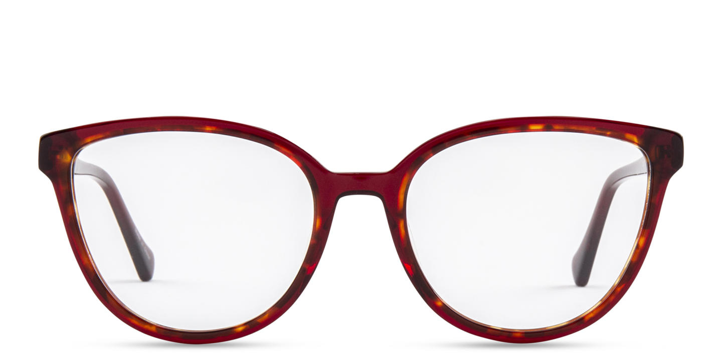 Sojo Round Eyeglasses in Red – Product Photo 0