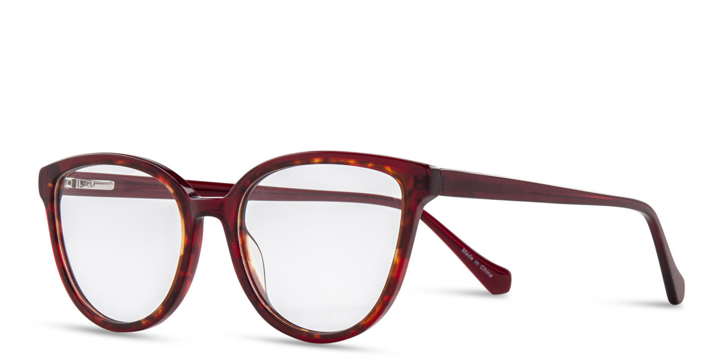 Sojo Round Eyeglasses in Red – Product Photo 1