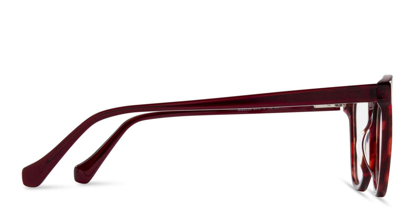 Sojo Round Eyeglasses in Red – Product Photo 3