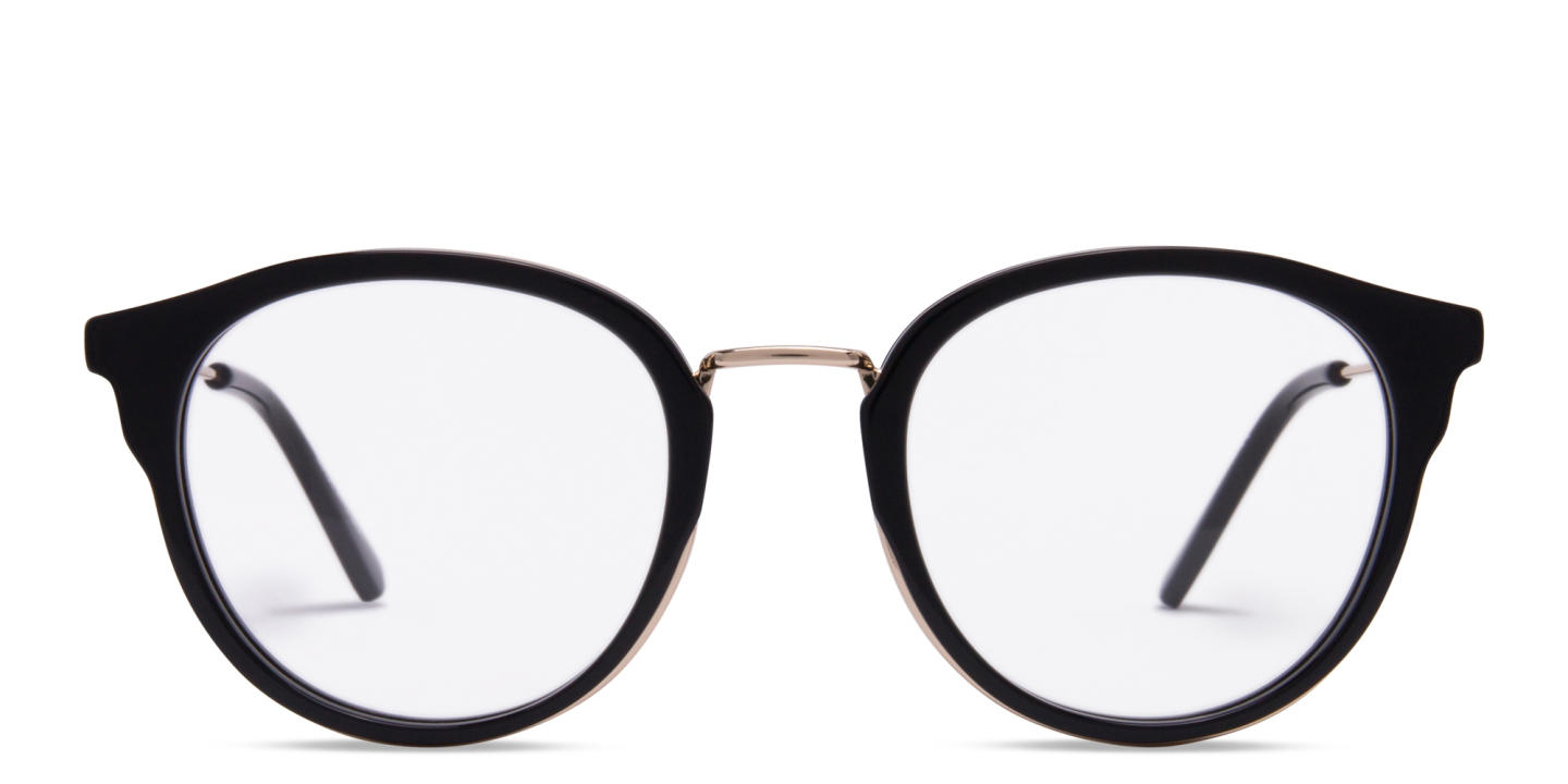 Zhantai Unisex Round Eyeglasses in Black – Product Photo 0