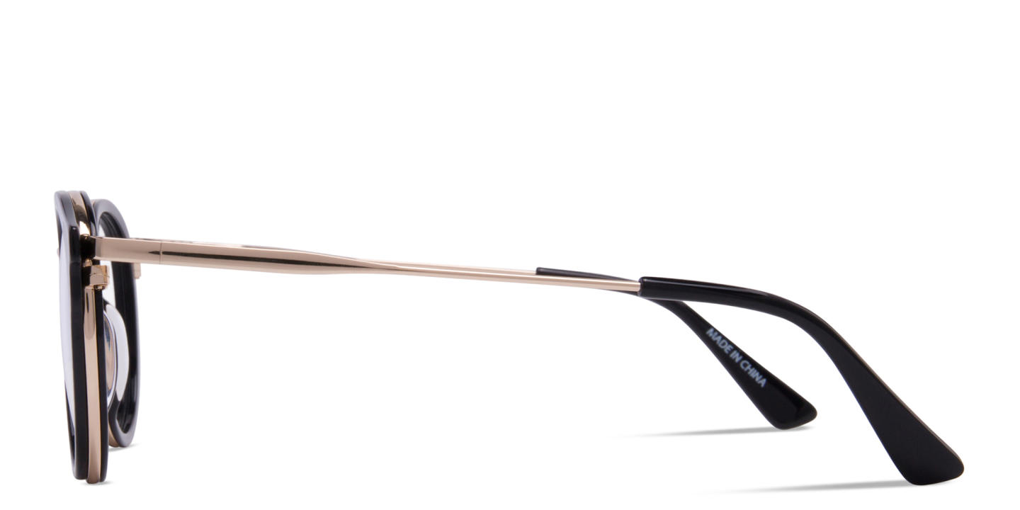 Zhantai Unisex Round Eyeglasses in Black – Product Photo 2