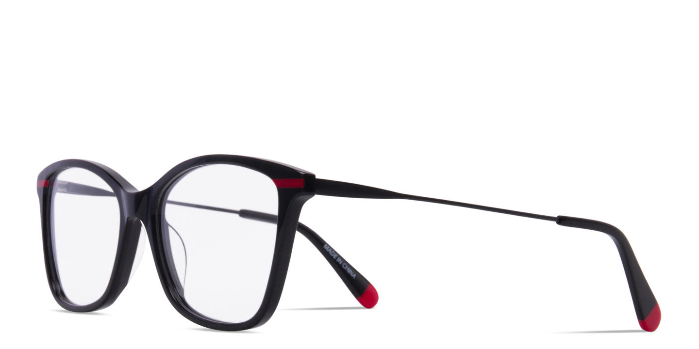 Zhantai Unisex Cat-Eye Eyeglasses in Black – Product Photo 1