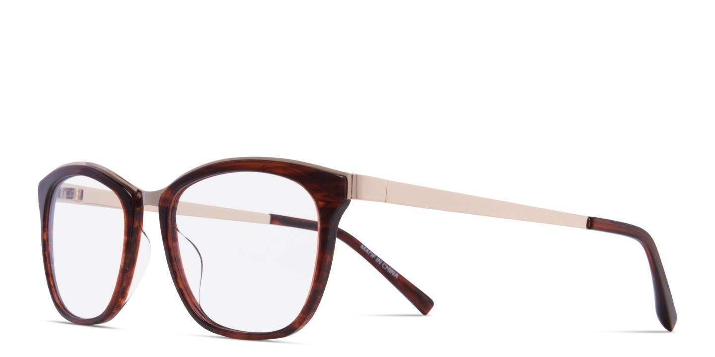 Shop Zhantai Unisex Cat-Eye Eyeglasses in Brown online.