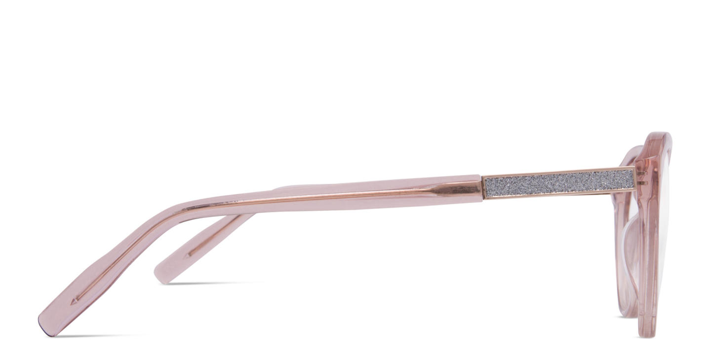 Zhantai Cat-Eye Eyeglasses in Transparent Pink – Product Photo 3