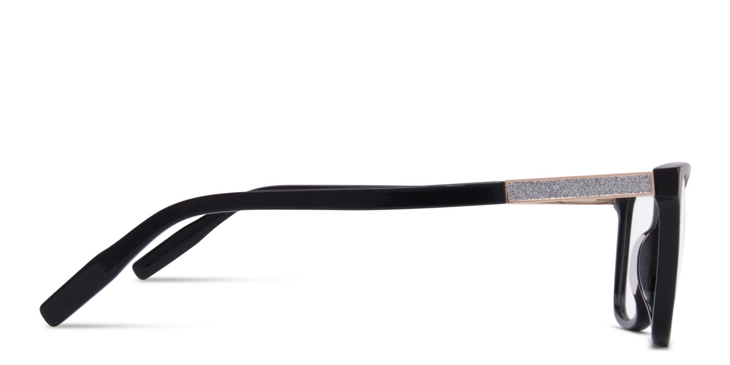 Shop Zhantai Rectangle Eyeglasses in Black online.
