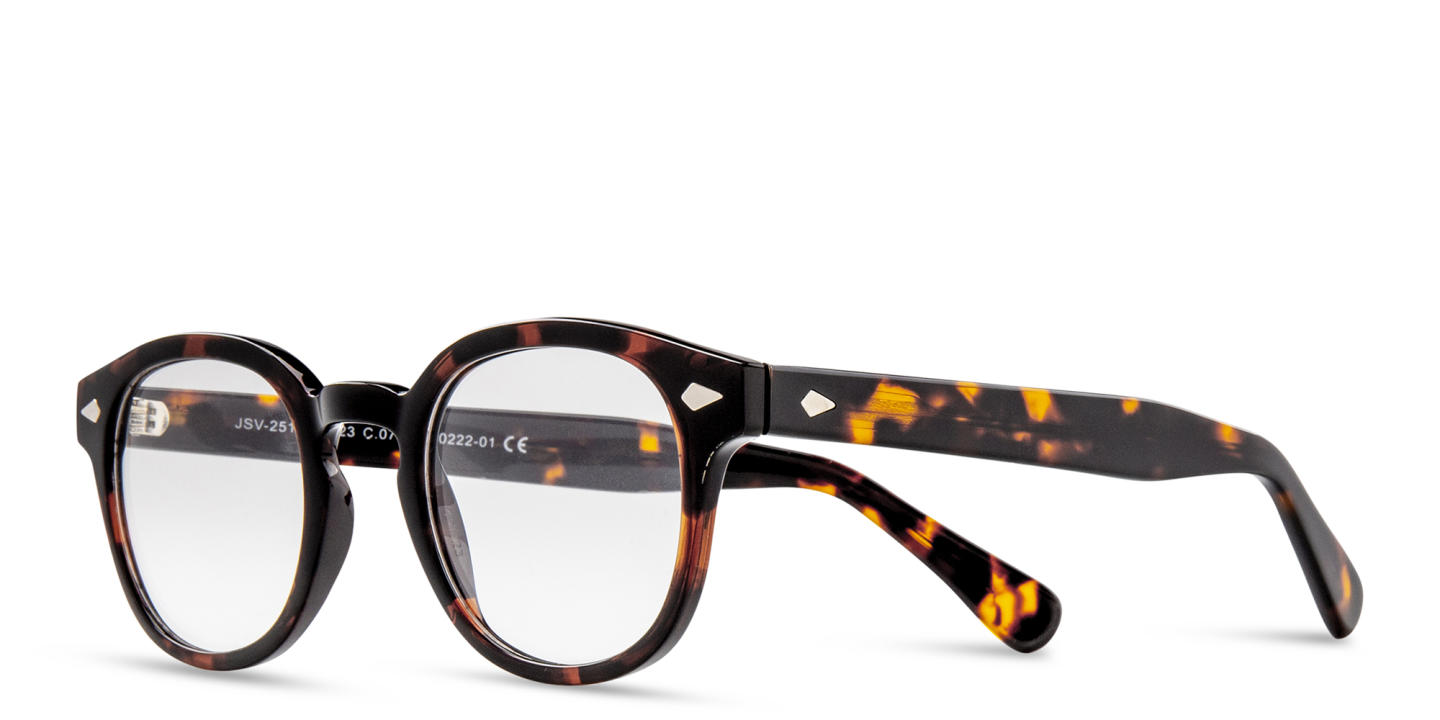 Shop DRM 99 JST Unisex Round Eyeglasses in Havana online.