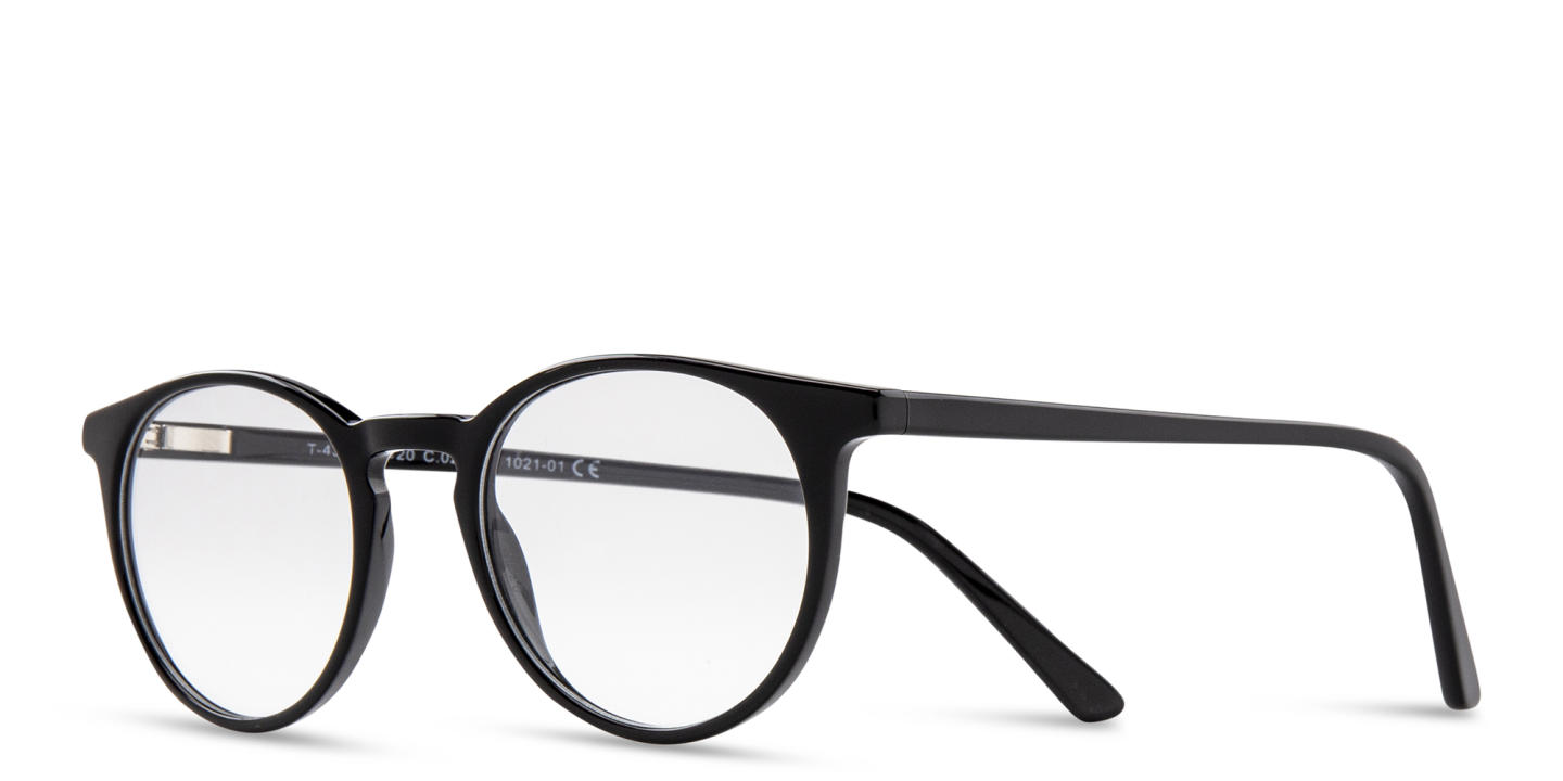 DRM THEMA Unisex Round Eyeglasses in Black – Product Photo 1