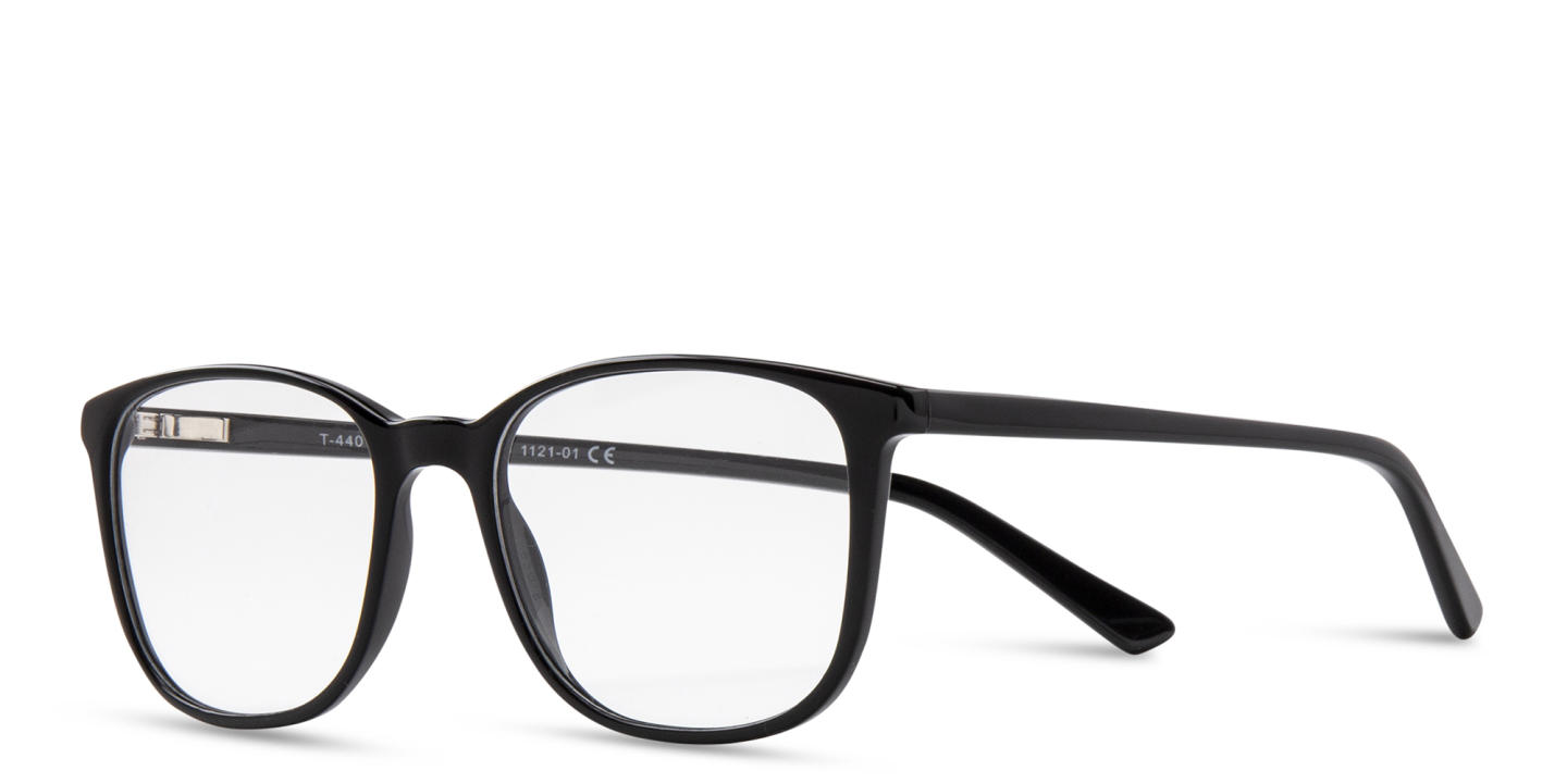 Shop DRM THEMA Unisex Square Eyeglasses in Black online.