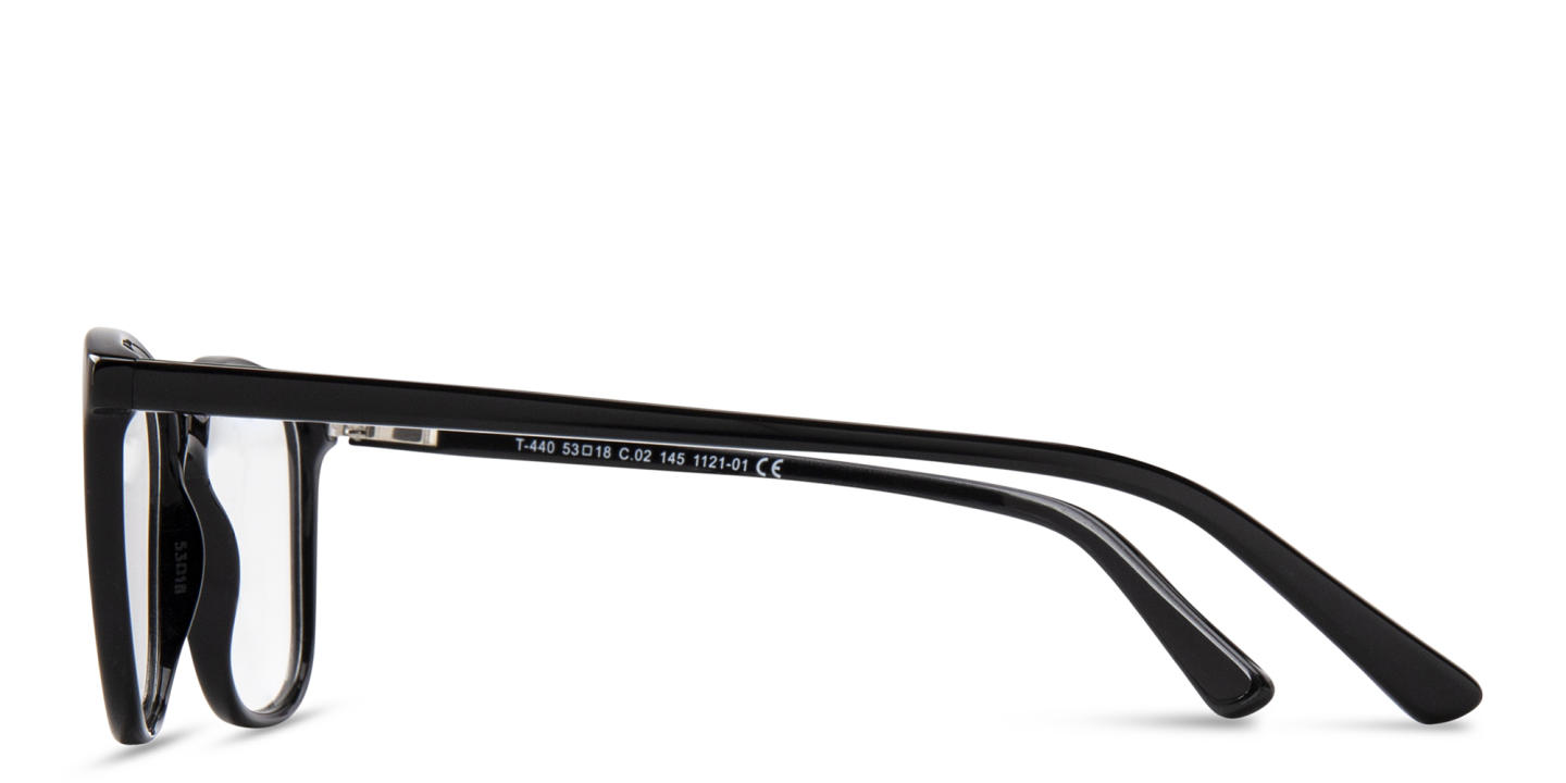 Shop DRM THEMA Unisex Square Eyeglasses in Black online.