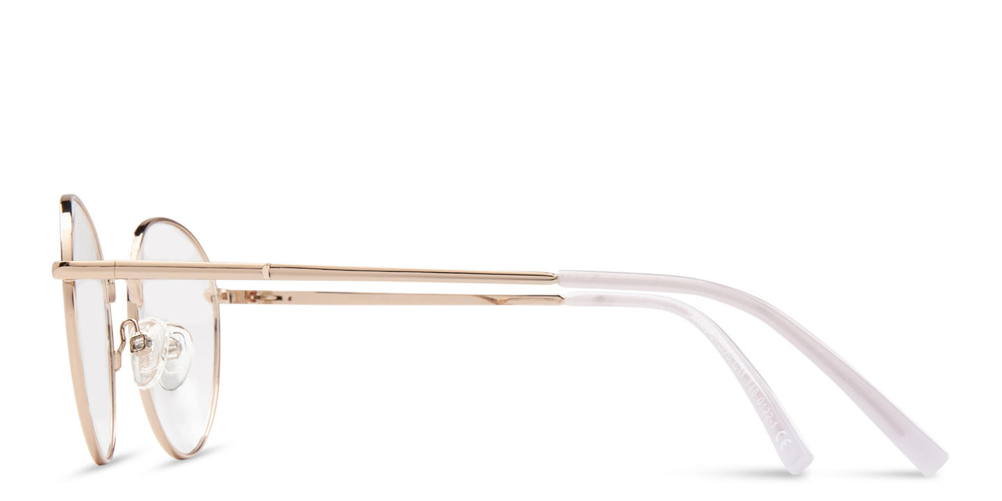 DRM THEMA Unisex Round Eyeglasses in Rose Gold – Product Photo 2