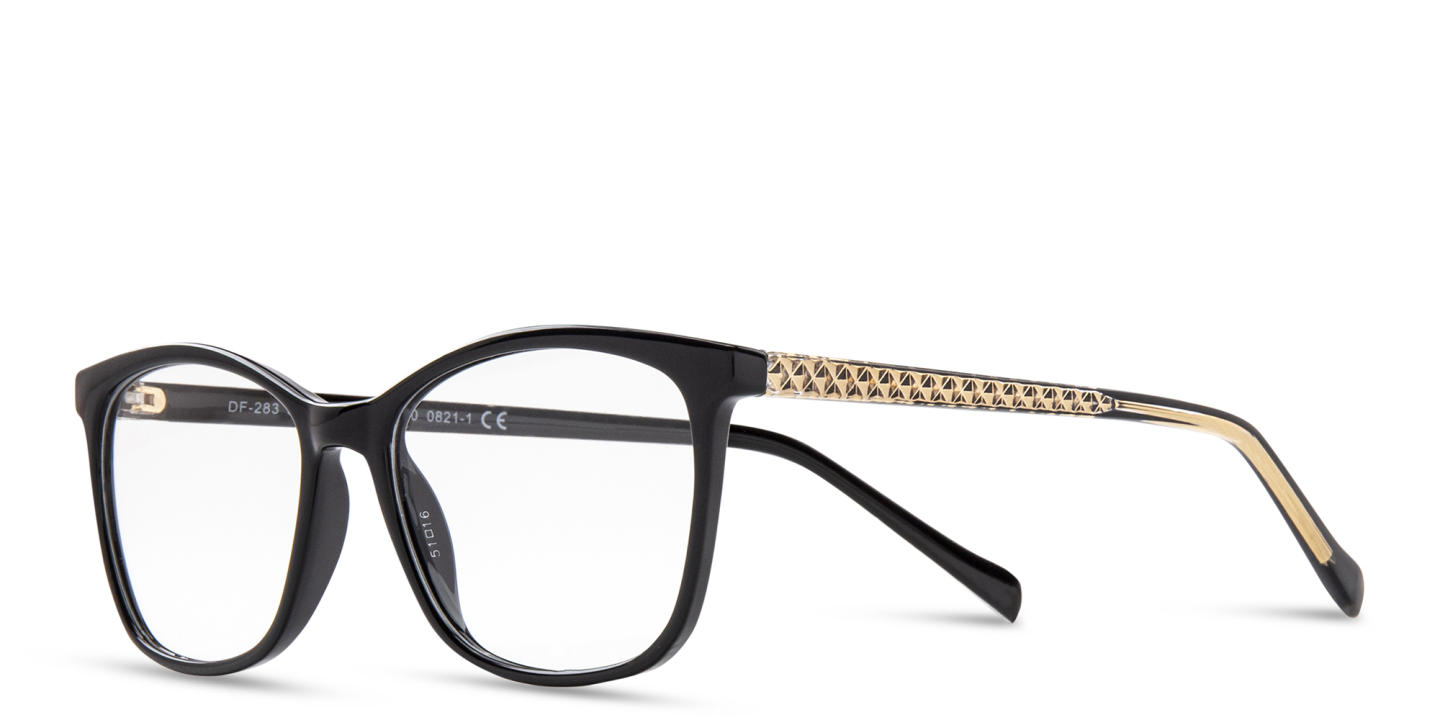 Shop Donna Fontana Cat-Eye Eyeglasses in Black online.