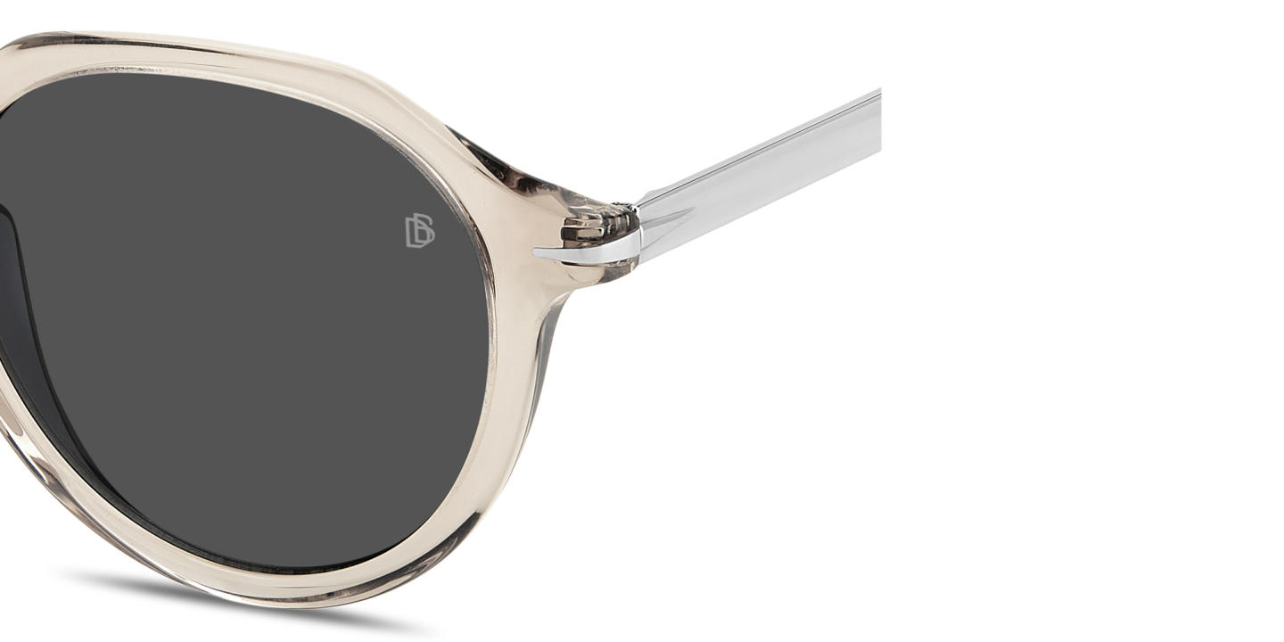 DAVID BECKHAM Round Sunglasses in Transparent Light Grey – Product Photo 3