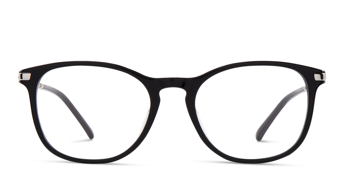 EYE'M Round Eyeglasses in Black – Product Photo 0