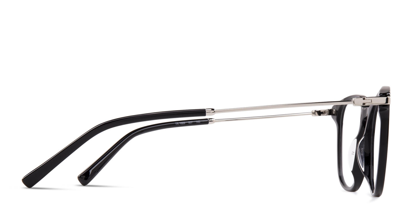 EYE'M Round Eyeglasses in Black – Product Photo 3