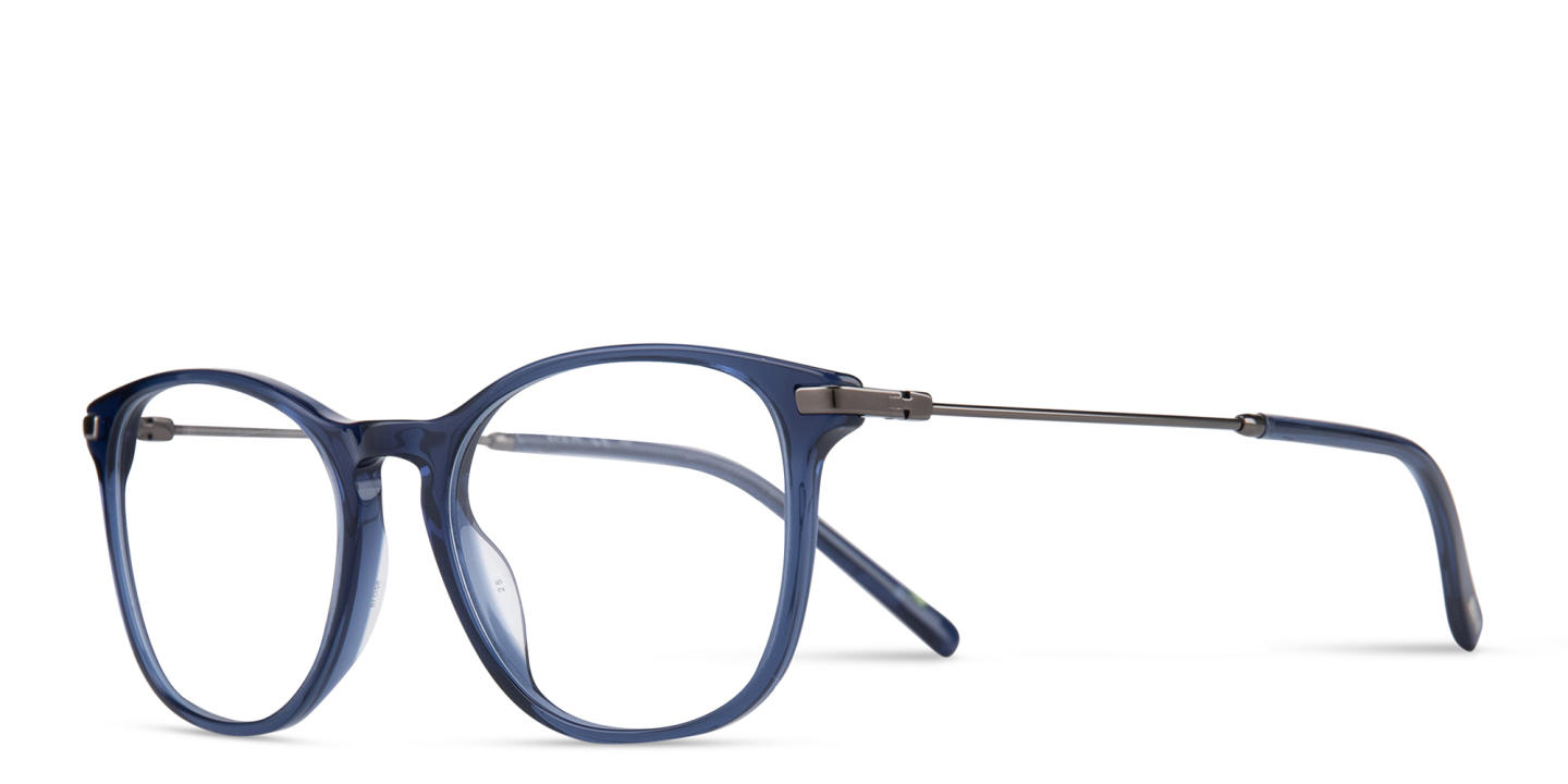 EYE'M Round Eyeglasses in Blue – Product Photo 4