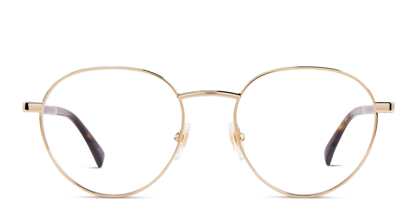 EYE'M Round Eyeglasses in Gold – Product Photo 0