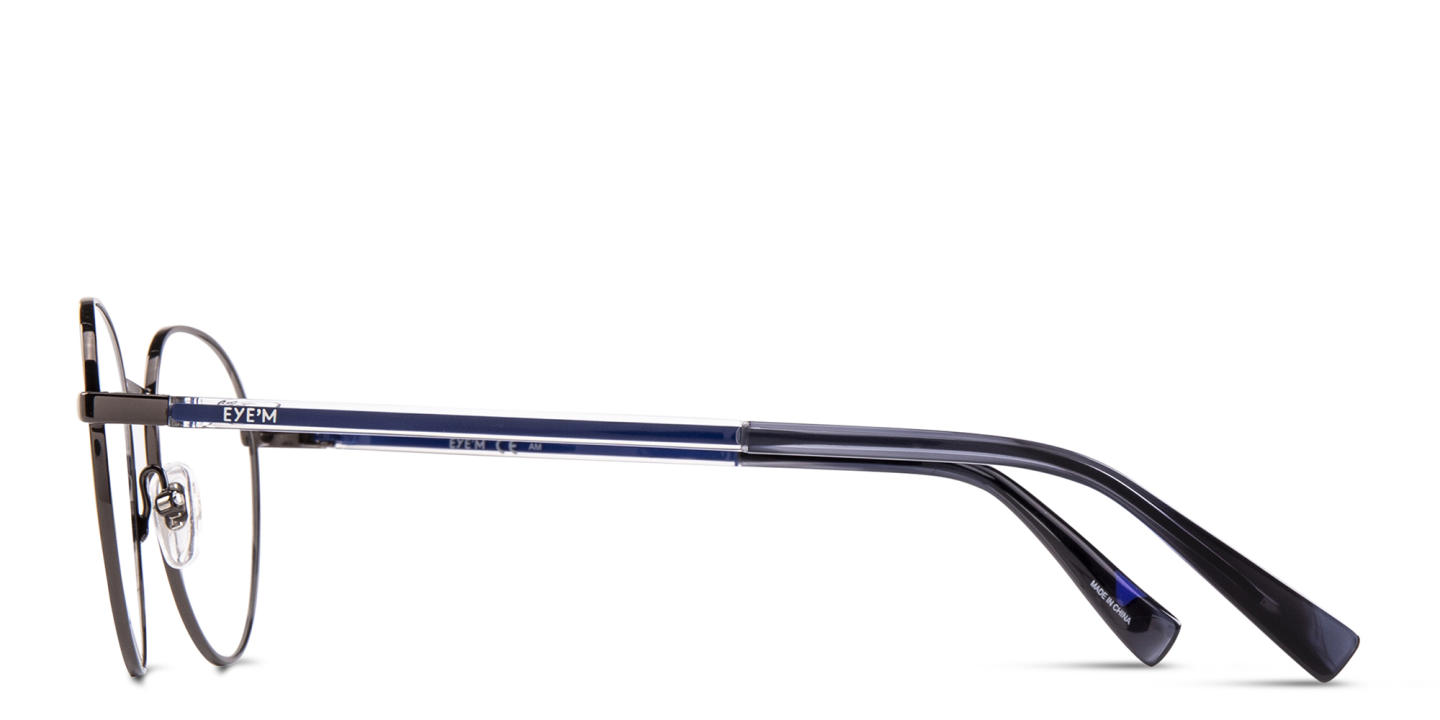 EYE'M Round Eyeglasses in Gunmetal – Product Photo 2