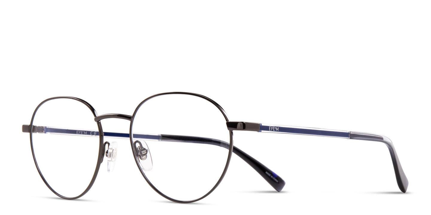 EYE'M Round Eyeglasses in Gunmetal – Product Photo 4