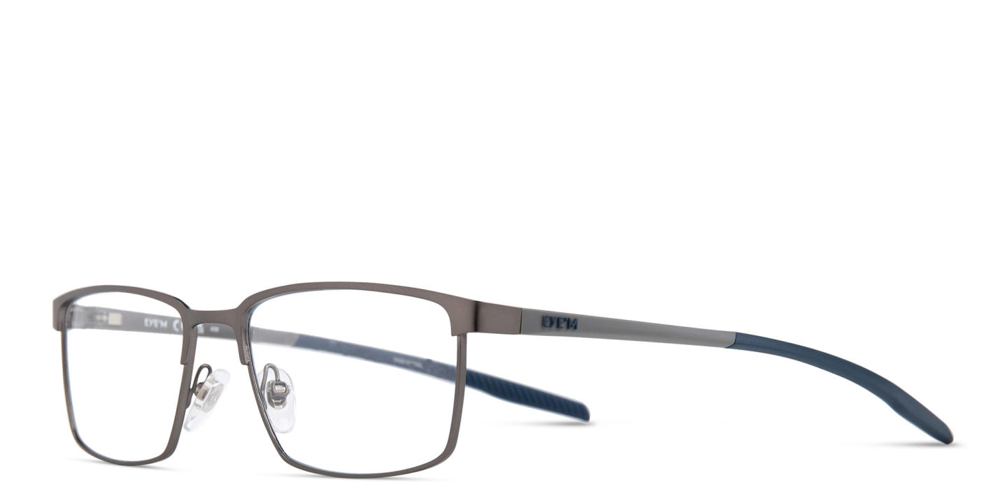 EYE'M Rectangle Eyeglasses in Gunmetal – Product Photo 4