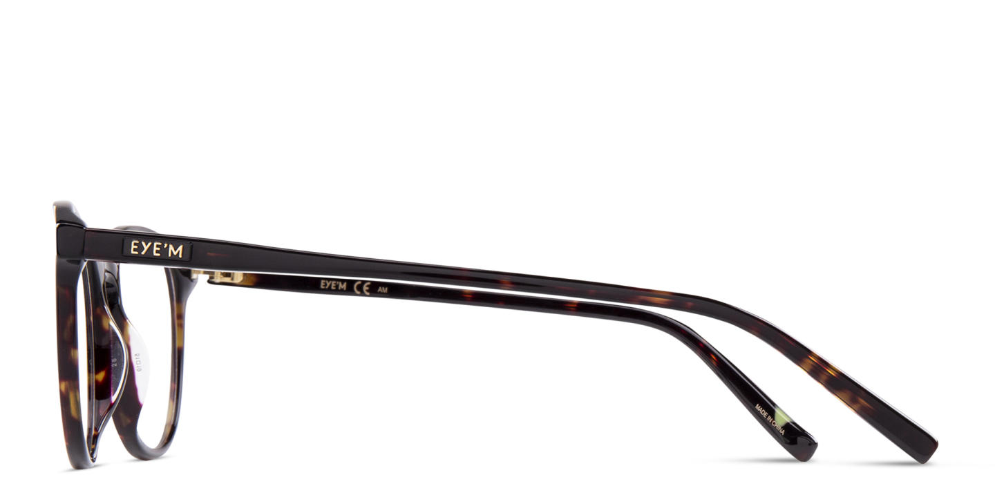 EYE'M Round Eyeglasses in Brown – Product Photo 2