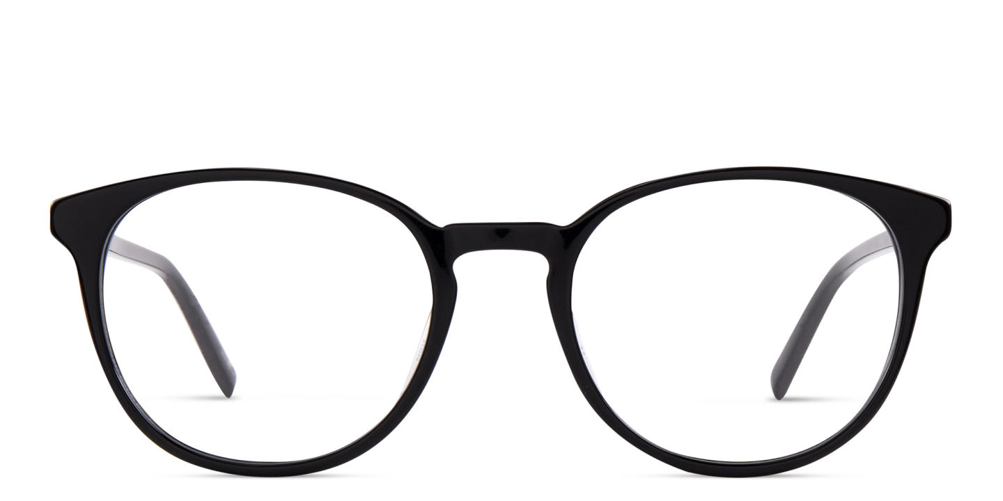 EYE'M Round Eyeglasses in Black – Product Photo 0