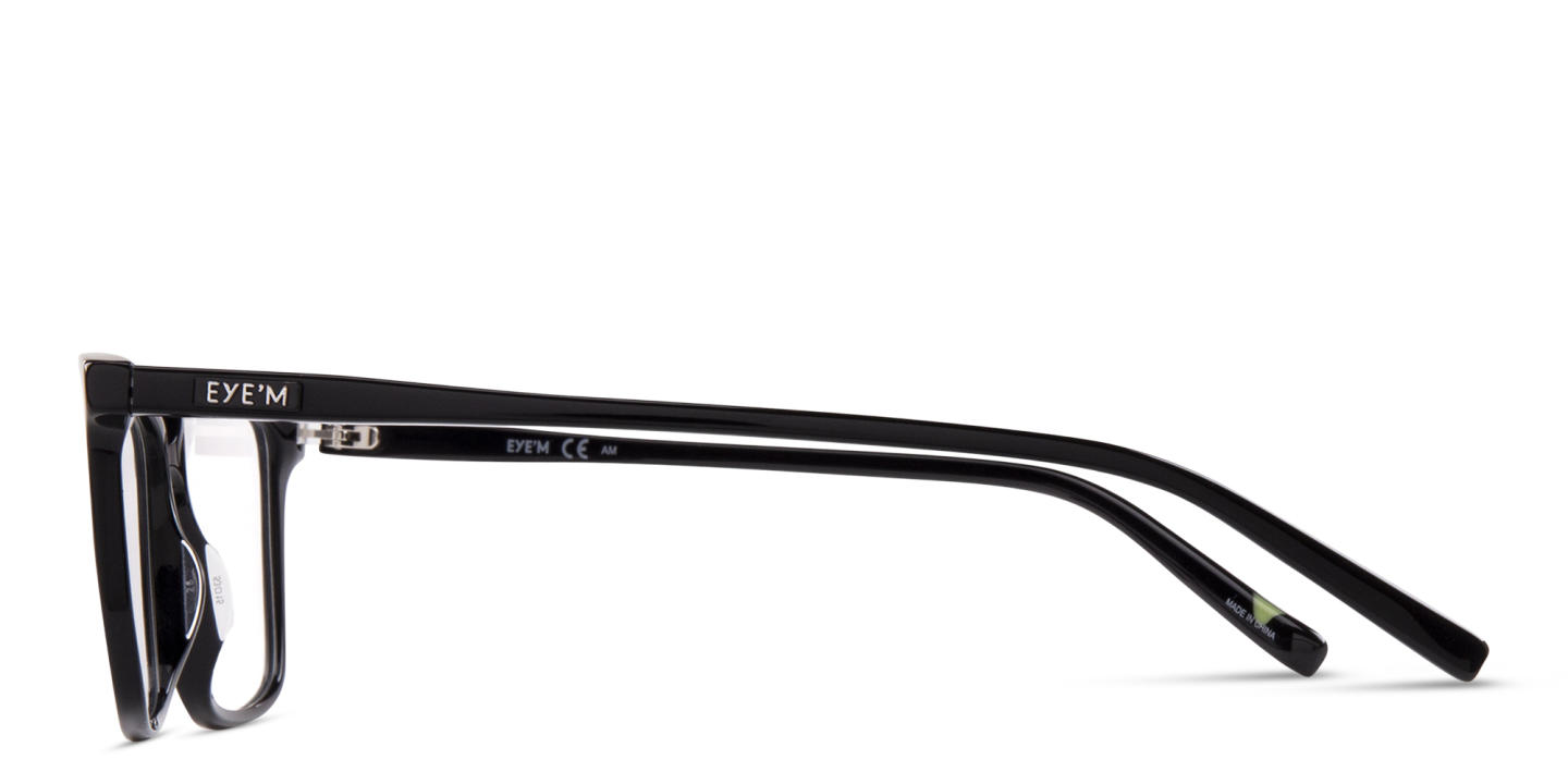 Shop EYE'M Square Eyeglasses in Black online.