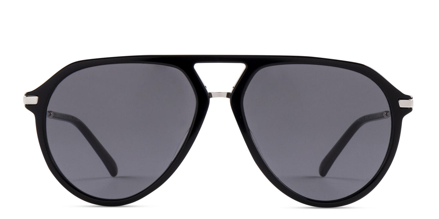 EYE'M Aviator Sunglasses in Black Silver – Product Photo 0