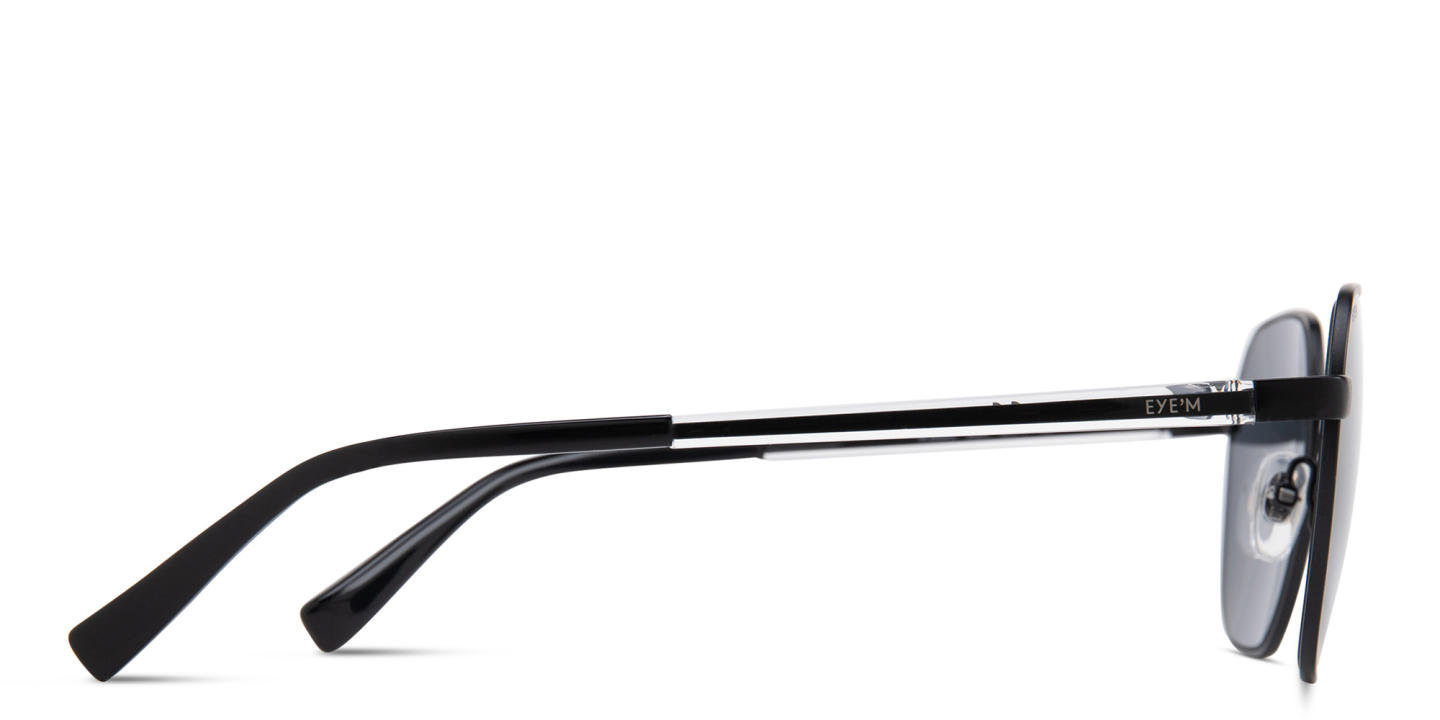 EYE'M Irregular Sunglasses in Black – Product Photo 2