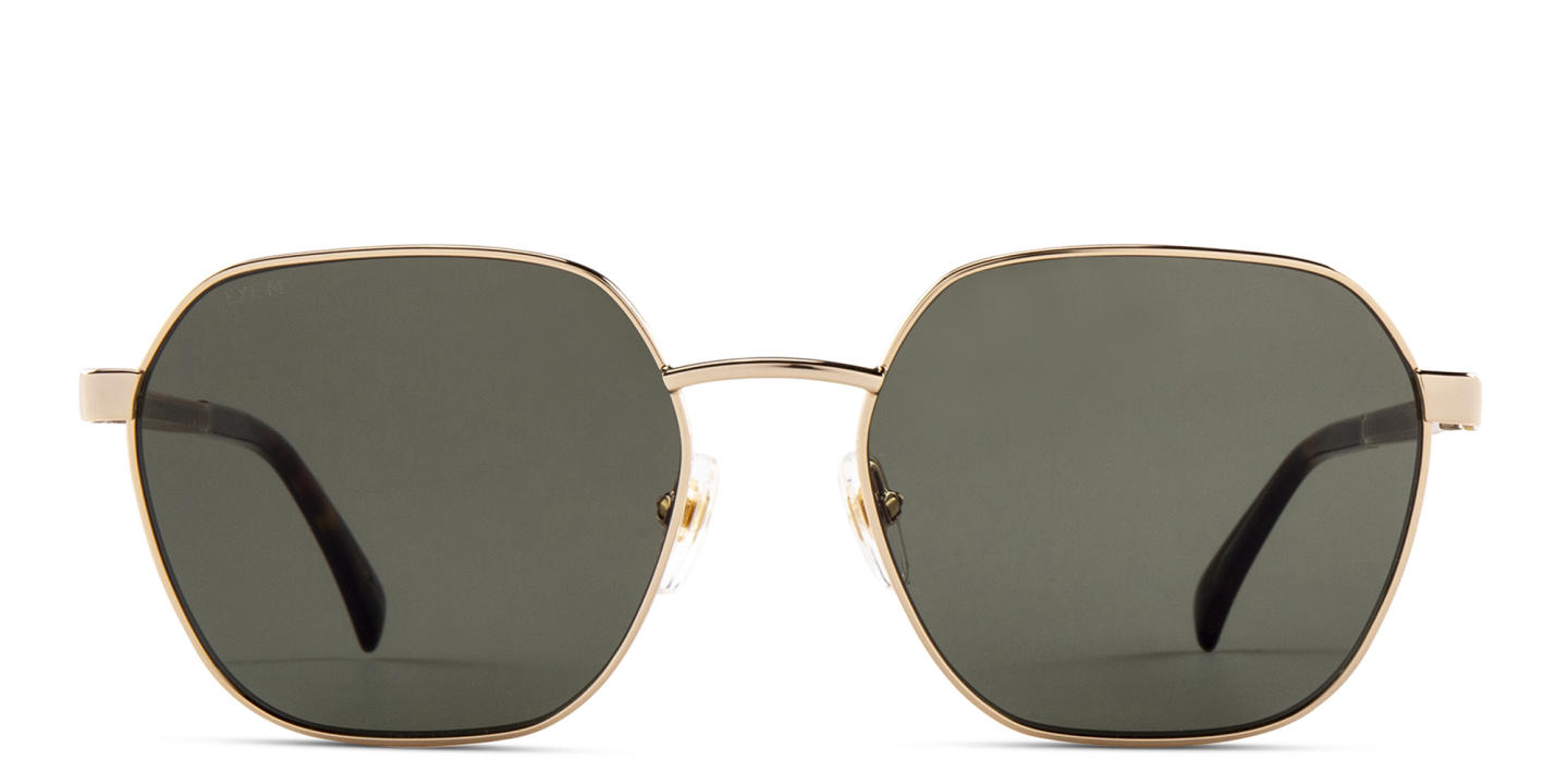 EYE'M Irregular Sunglasses in Gold – Product Photo 0