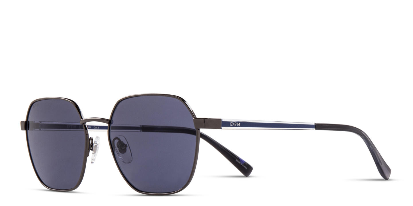 EYE'M Irregular Sunglasses in Silver – Product Photo 4