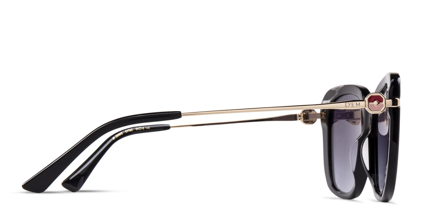 EYE'M Square Sunglasses in Black – Product Photo 3