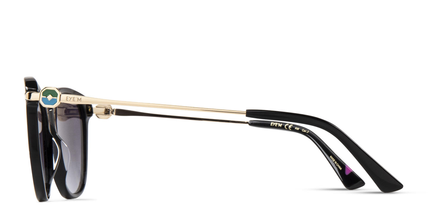 EYE'M Cat-Eye Sunglasses in Black – Product Photo 2