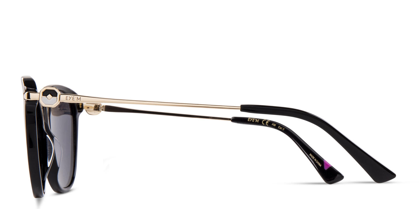 EYE'M Cat-Eye Sunglasses in Black – Product Photo 2