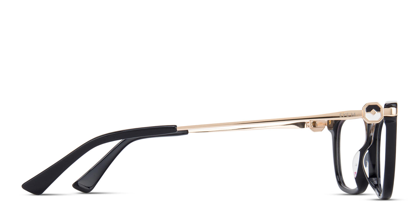 EYE'M Rectangle Eyeglasses in Black – Product Photo 2