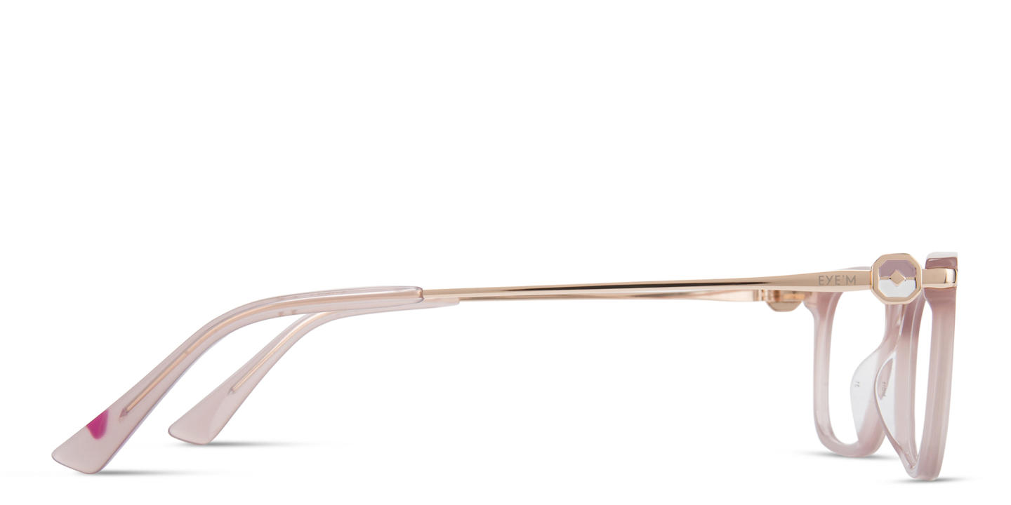 EYE'M Rectangle Eyeglasses in Nude – Product Photo 2