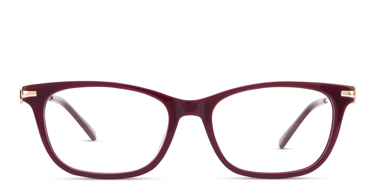 EYE'M Rectangle Eyeglasses in Red – Product Photo 0
