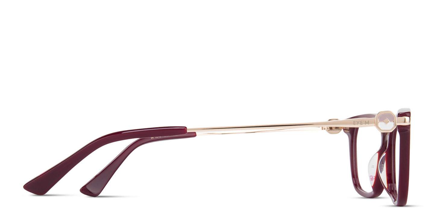 EYE'M Rectangle Eyeglasses in Red – Product Photo 2