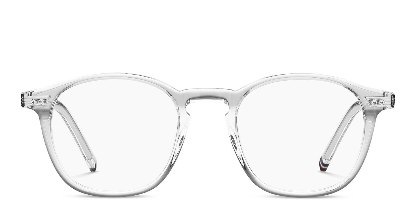 Shop Tommy Hilfiger Round Eyeglasses in Clear online.