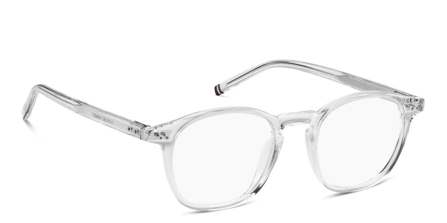 Shop Tommy Hilfiger Round Eyeglasses in Clear online.